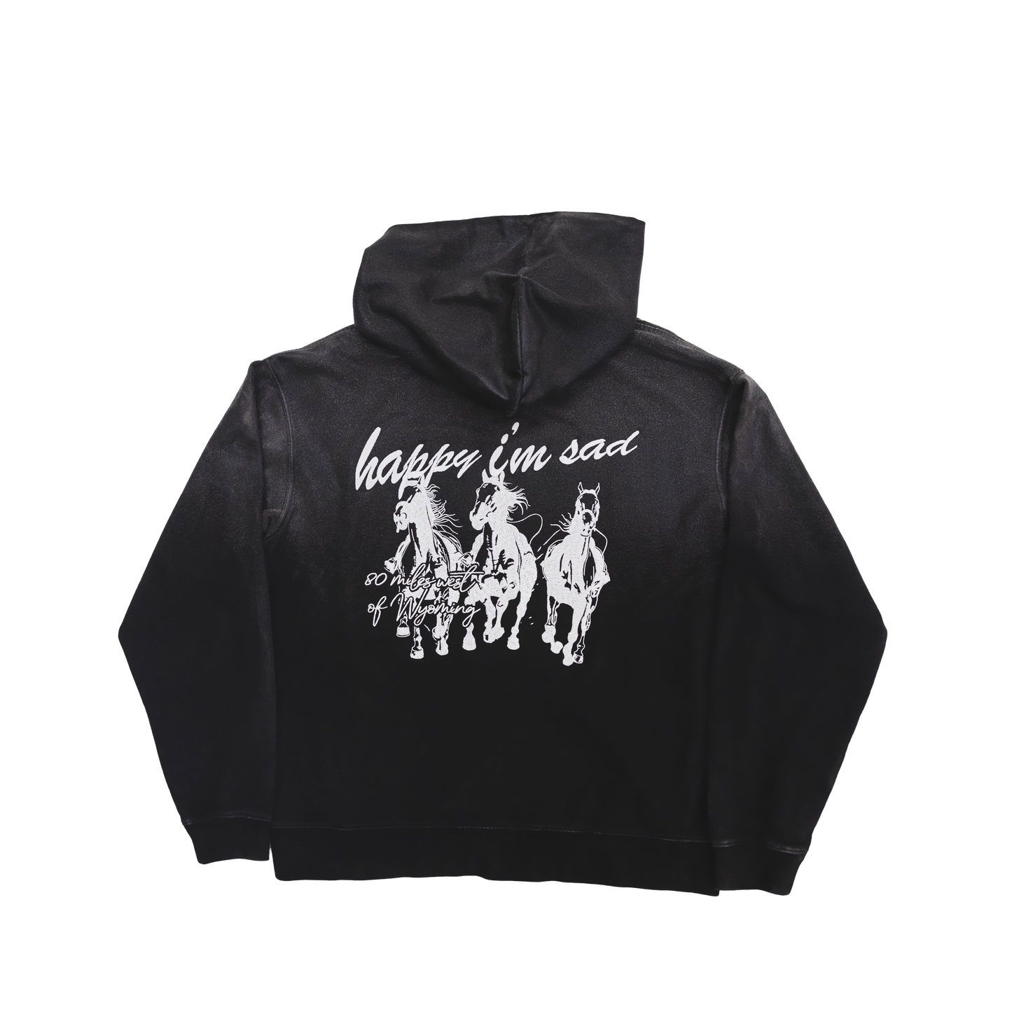 80 Miles West Black Zip Up Hoodie