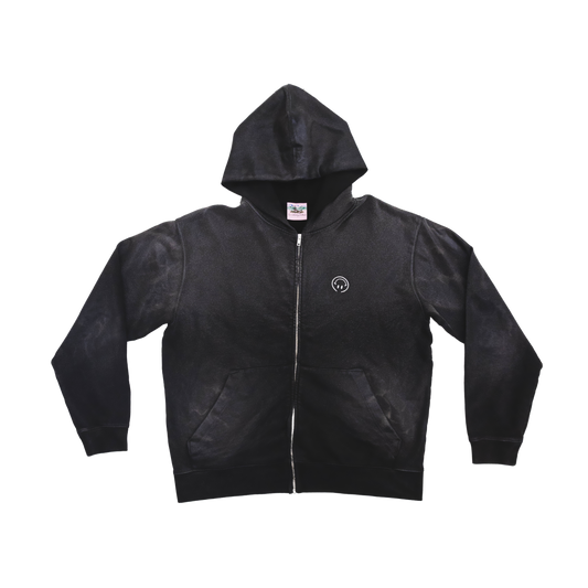 80 Miles West Black Zip Up Hoodie