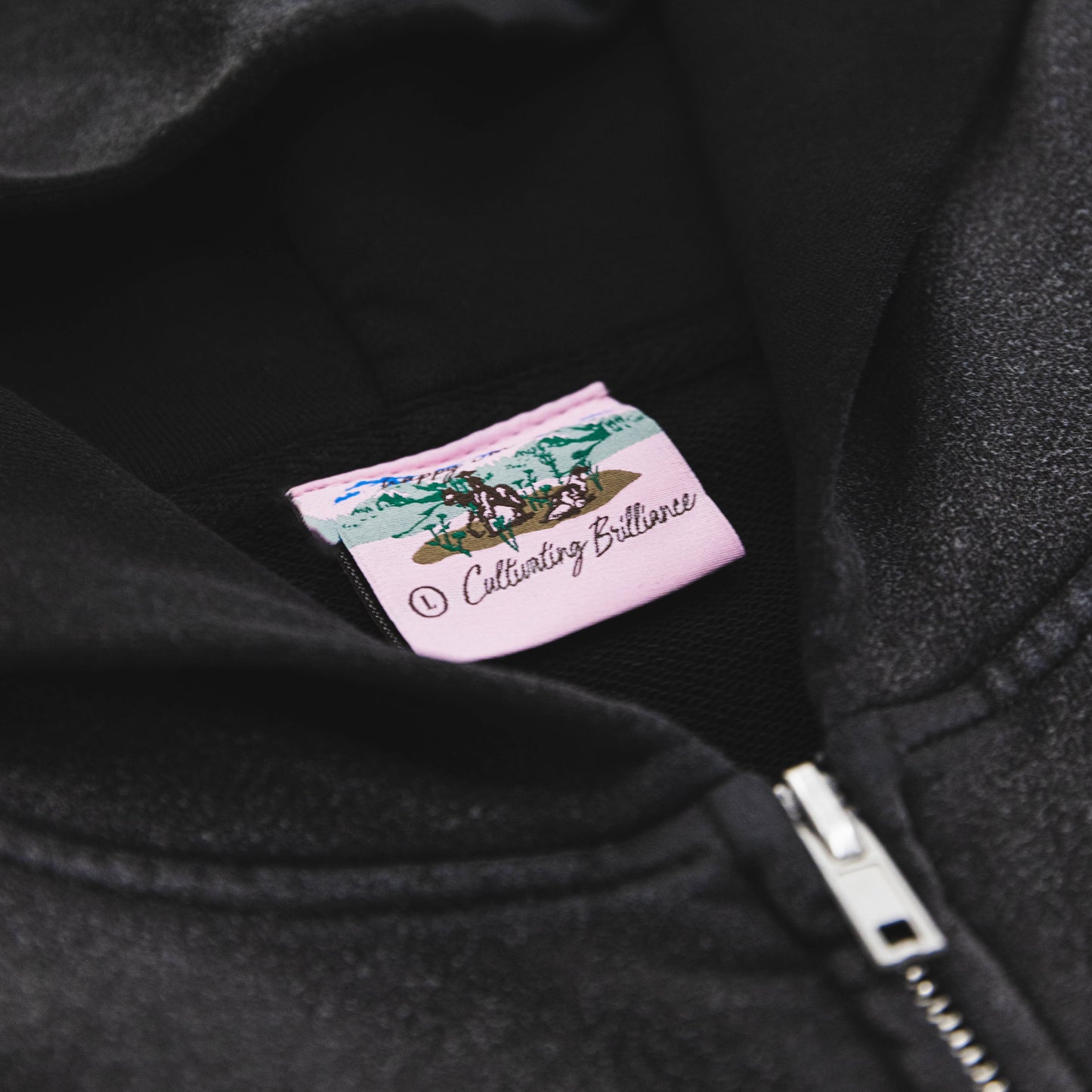 80 Miles West Black Zip Up Hoodie