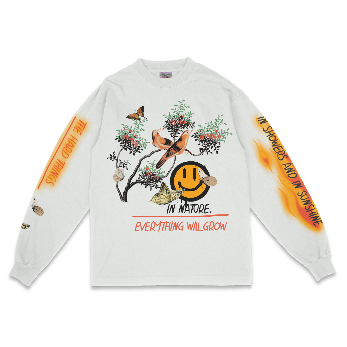 Everything Will Grow White Long Sleeve