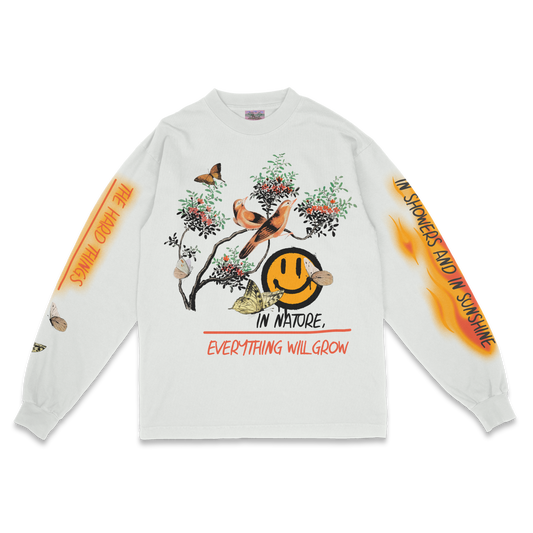 Everything Will Grow White Long Sleeve